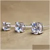 Stud Klassieke Charme Zirkoon S925 Sterling Sier Oorbel Oor Bone Nail Vrouwen Mannen Geen Vervaging Allergieën Drop Levering Sieraden oorbellen Dhbz5