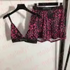 Leopard Print Women Sportwear Reggiseno sexy Pantaloncini Tute Abbigliamento sportivo estivo da donna