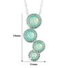 Pendanthalsband skapade Cinily White Green Fire Opal Multicolor Gems Silver Plated Wholesal Fashion Women smycken halsband
