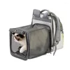 Cat Carriers Pet Expandable Backpack For Dog Oxford Fabric Portable Carrier Bag Breathable Mesh Travel Collapsible Supplies