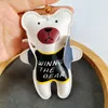 Toy Bear Pu Leather Keychain Bag Pendant Car Keychain Spot Wholesale