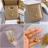 Pendant Necklaces Stainless Steel Heart Shape Necklace 18K Real Gold Plated Classic Jewelry Drop Delivery Pendants Dh6Zy