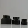 Nouveau design 100 x 15G 30G 50G pot de crème en verre givré avec couvercles noirs blanc joint conteneur cosmétique emballage Djeiv