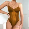 Femmes Shapers Sexy Body Shapewear Deep V-Neck Body Shaper Taille Formateur Femmes Sangle Réglable Rembourré Push Up Soutien-Gorge Corset Top