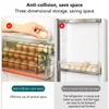 Lagringsflaskor Låda typ Äggorganisatör Stapelbar tre-lagers hushåll Fresh Box för kylsköksbänkbehållare