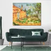 Oeuvre faite à la main sur toile Jourdans Cottage 1906 Paul Cezanne Peinture Campagne Paysages Bureau Studio Décor