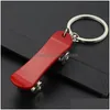 Key Rings Metal Rotatable Skateboard Keychain Pendant Handbag Hangs Fashion Jewelry For Women Mens Gift Will And Sandy Drop Delivery Dhpul