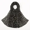 Этническая одежда 70x180cm Женская мусульманская жемчужная шифоновая печать шарф шарф модная мода Plain Plain Soft Print Ladies Ramadan Headscar