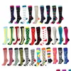 Socks Hosiery Compression Camouflage Stripe Heart Print Stockings Fashion Women Men Running Travel Cycling Sport Will And Sandy Gi Dhgvk