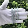 Fantasy Jewelry 5mm Sky Blue Moissanite 925 Sterling Silver Real Tennis Bracciale