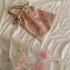 Abendtaschen Vintage rosa Farbe Hochzeit Blumen Geldbörsen für Frauen Holz Handtasche Reise Strand Damen Handtaschen Fransen