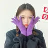 Five Fingers Gloves Cute Rabbit knitting Female Winter Mittens Factory Outlet Fur women's winter glove Girls 230615