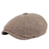 Bérets hommes béret vintage chevrons Gatsby Tweed chapeau gavroche béret chapeau printemps plat pointe béret chapeaux Z0613