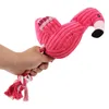 Plush Flamingo Pet Squeaky Toys for Small Dogs Clean Teeth Puppy Dog Chew Toy Squeak Pets Accessories Dog Supplies Octopus Chick