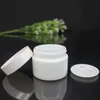 20G 30G 50G Glass Jar White Porcelain Cosmetic burkar med inre PP -foderskydd för läppbalsam Face Cream LMOCI