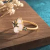 Klaster pierścionki naturalne jadeżne gemstone gemondy