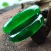 Bangle naturlig grön agatarmband kvinnlig stil jade färgfrö chalcedon engagemang gåva