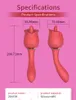 Massager Licking Dildo Vibrator for Women Masturbator Rose Shape Vibrating Clitoral Vagina Stimualtor g Spot Massage Product