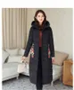 Trench Coats Feminino 2023 Coleção Inverno 2023 Bio Fluff Casaco Feminino com Capuz Parka Estilo Europeu Quente Jaqueta Elegante