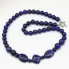 Ketten Natürliche Lapislazuli Stein 8mm Runde Perlen Anhänger Kette Halskette Für Frauen Hochwertige Geschenke Choker Schmuck 18 Zoll B3203