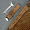 Uhrenarmbänder Vintage-Wildlederuhr 18 mm 20 mm 22 mm Schnellverschluss-Uhrenarmband Echtleder-Armbandgürtel Zubehör für Markenuhr 230615