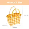 Storage Bags Woven Hand Basket Party Bread Novelty Food Kitchen Plastic Container Outdoor Baskets Mini Containers Potable Fruit Handle