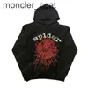 Survêtements pour hommes Pull Noir Sp5der Young Thug 555555 Angel Hoodies Hommes Chaussure Impression Spider Web Sweats Designer Femmes Rouge Hoodie36ug