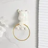 Стеллажи для полотенец Керамика Золотой гальванический медведь присоса