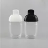 Bouteille en plastique PET transparente de 30 ml bouteilles de lotion à capuchon rabattable demi-ronde SN2926 Hhtll