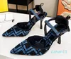 Lite Mesh Sandals High Heeled Slingbacks Spool Chunky Block Heels Pointed Toe Women's Luxury Designers Evening Dress Shoes Factory Footwea