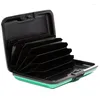 Korthållare 1 PC Men Aluminium Bank Holder Blocking Hard Case Wallet Solid Anti-Rfid Scanning Protect