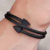 Braccialetti con ciondoli Bracciale rigido in titanio con triangolo multistrato crainoc osmio magnetico aperto regolabile