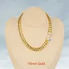 Bijoux hip hop en gros 20 mm luxe 10k 18k 24k réel plaqué Gold Collier de chaîne de liaison cubaine à miami.