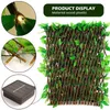 Dekorativa blommor Ivy Privacy Fence Expanderbar skärm med LED -lampor Artificial Hedge Expanding Fencing Panel