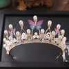 Pinzas para el cabello, joyería de mariposa, perlas, Tiaras de cristal, disfraz de princesa, corona para niños, niñas, mujeres, damas, accesorios nupciales para boda