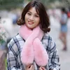 Scarves Cute Faux Fur Scarf Women Polar Fleece Solid Color Pink Cross Collar Warm Thicken Man Autumn Winter Khaki F042