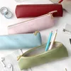 Dream Star Series PU Leather Pen Bag Pencil Case Gold Zipper Retro Color Storage Pouch för Stationery School F6751