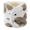 Sciarpe 2023 Moda Leopard Print Inverno Sciarpa da donna Silenziatori ad anello con bottoni Colletto collo spesso caldo in lana da donna