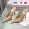Sandallar Klasik Londra Sandalet Tasarımcı Yüksek Topuk Lüks Kadın Ayakkabı Kristal Kayış Slaytları Stiletto Topuklu Düğün Partisi Terlik Sandal Yaz Hint J230616
