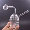 Portable Verre Bong Narguilés Bubbler Fumer Pipe Amovible Dab Rigs Fumer Tuyaux D'eau Accessoire avec Downstem Oil Burner Pipes 2pcs