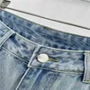 23SS FW Cotton Women Designer Shorts Jeans с буквами жемчужина бусины Высококлассник бренд Milan Runway Cowboy Casual Hole Jerse