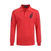 Mens Polos skjortor Big Horse Brodery Autumn Classic Casual Long Sleeve T -shirt