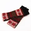 Vrouwen Sokken Vrouwen Beenwarmer Boot Manchet Winter Warm Over De Knie Kousen Dij Hoge Bont Wol Sneeuwvlok voet Sok Cover