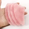 2021 nuovo raschietto in pietra naturale in giada rosa Guasha strumenti cinesi Gua Sha per la terapia della pressione dell'agopuntura
