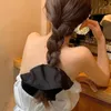 特大のサテンの髪のシュリューティーハンドメイドポニーテールホルダーヘアタイガールズヘッドウェアふっくらした弾性ラバーバンドヘアアクセサリー