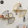 Decorative Objects Figurines Creative Iron Art Storage Display Shelf Wall Hanging Rack Living Room Frame Office Home Accessory 230615