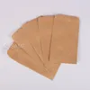 Gift Wrap 6x10cm Craft Cookie Bags 100pc Kraft Paper Bag Mini Envelope Candy Snack Baking Package Supplies Glue