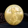 2023 Nuovo Arrivo Non Magnetico Libertà Aquila Distintivo Nastro D'oro Placcato Moneta Commemorativa Statua Americana Libertà USA USA 2022 2021 2020 Monete Piccole Grandi Dimensioni