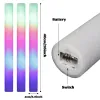 New LED Glow Sticks Bulk Colorful RGB Glow Foam Stick Cheer Tube Dark Light for Xmas Birthday Wedding Party Wholesale GG