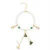 Pendentif Colliers Vintage Style Chinois Collier Pour Femmes Vert Antique Esthétique Belle Perle Bracelet En Gros Cadeau